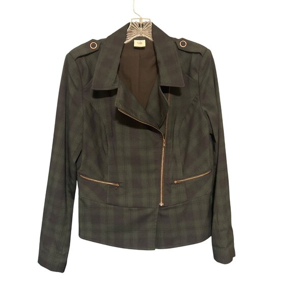 Cabi Plaid Moto Jacket  Size 8 - Picture 8 of 8